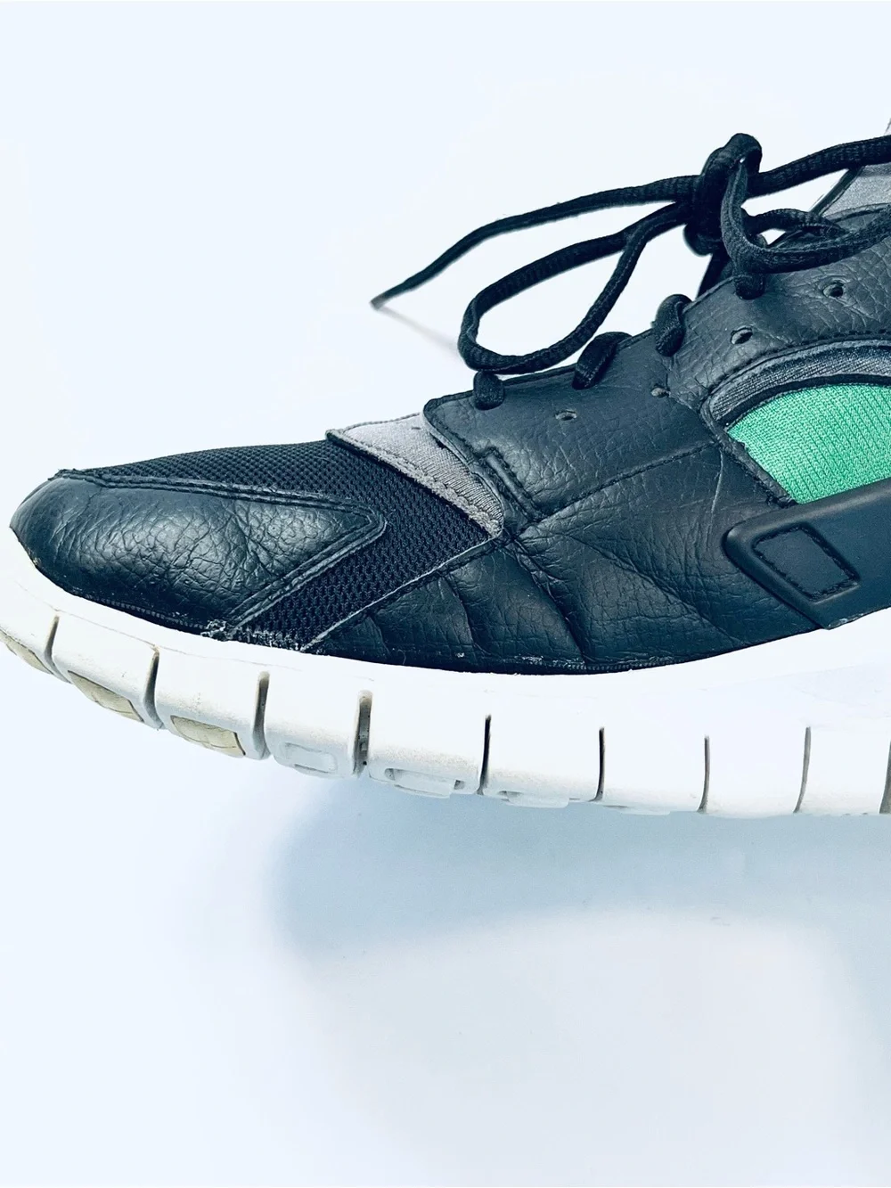 Nike Huarache Free Run Black Green  Running Shoes #510801-031 Men’s Size:10.5